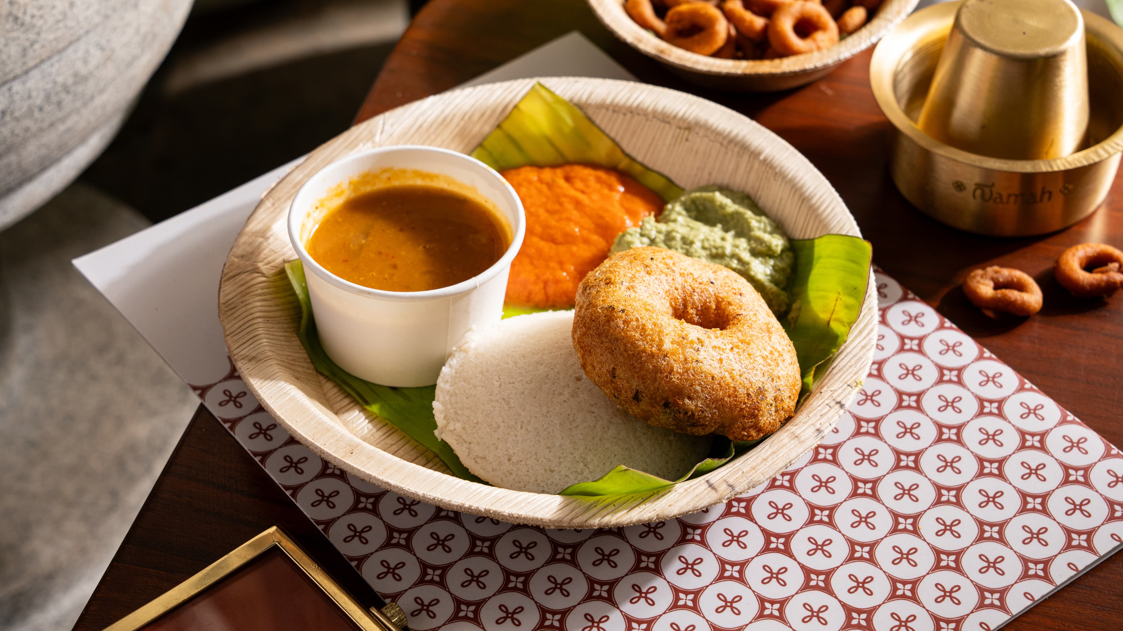 Traditional idli and dosa